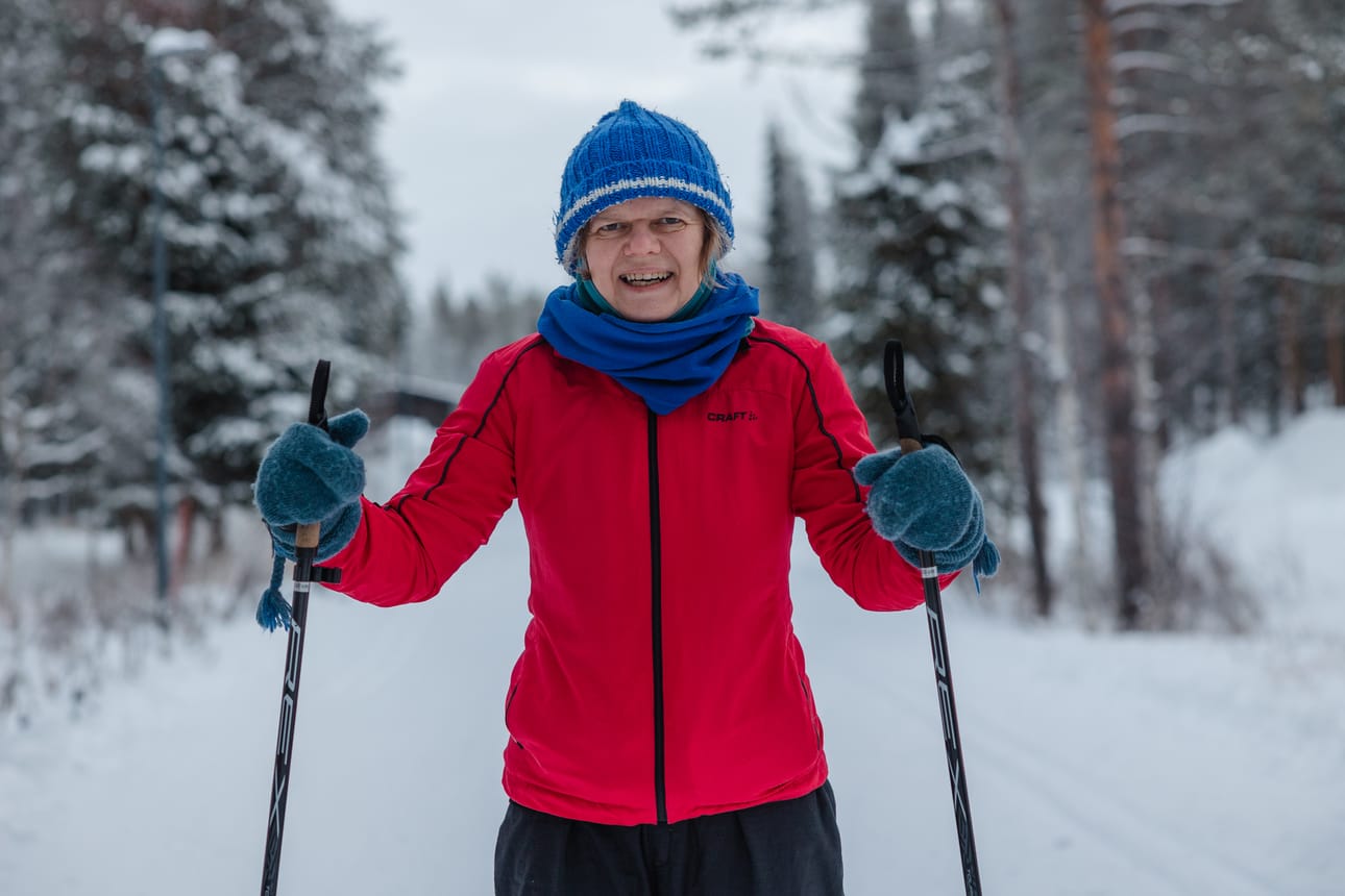 Talvista tekemistä rakastava Erika Benke opiskelee parhaillaan Kittilässä luonto-ohjaajaksi.