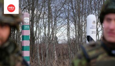 Virolaisia sotilaita Viron ja Venäjän välisellä rajalla marraskuussa 2021. Kuvituskuva.