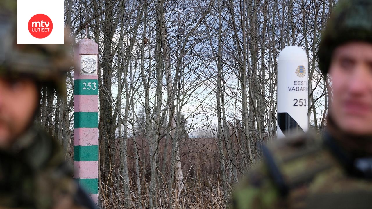 Virolaisia sotilaita Viron ja Venäjän välisellä rajalla marraskuussa 2021. Kuvituskuva.