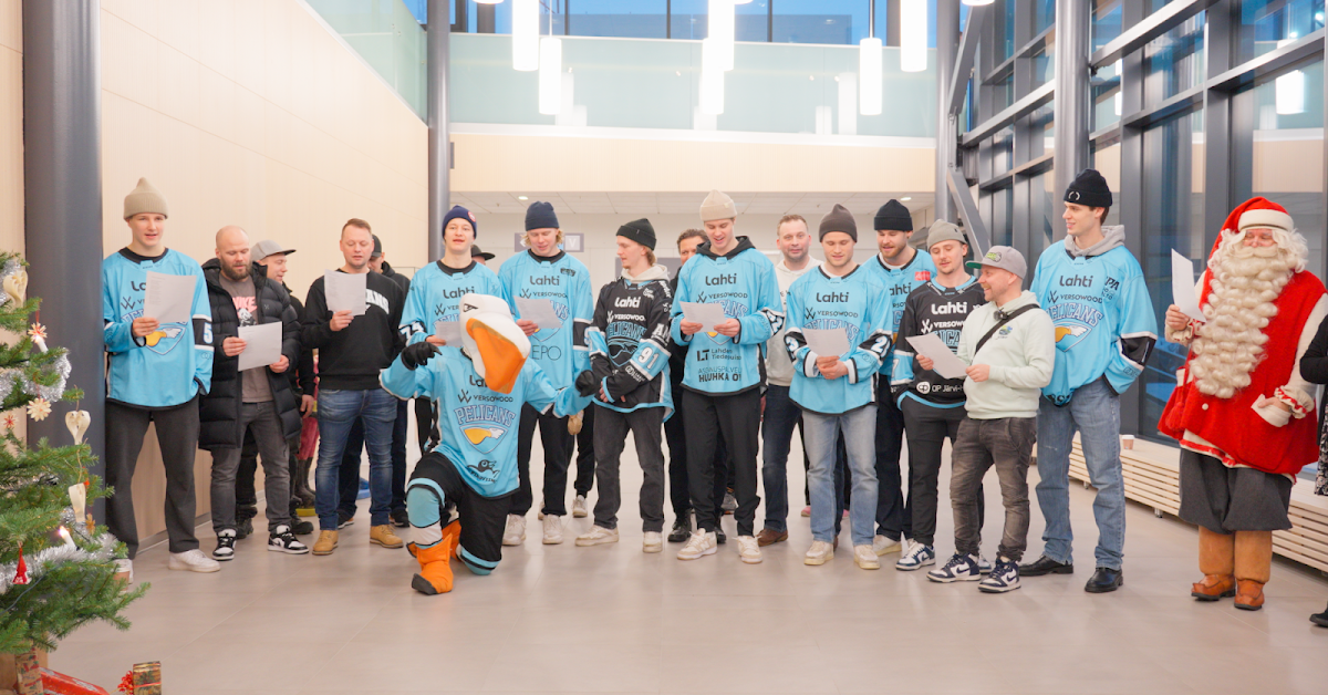 Pelicans ja yhteistyökumppanit toivat joulumieltä Päijät-Hämeen keskussairaalaan