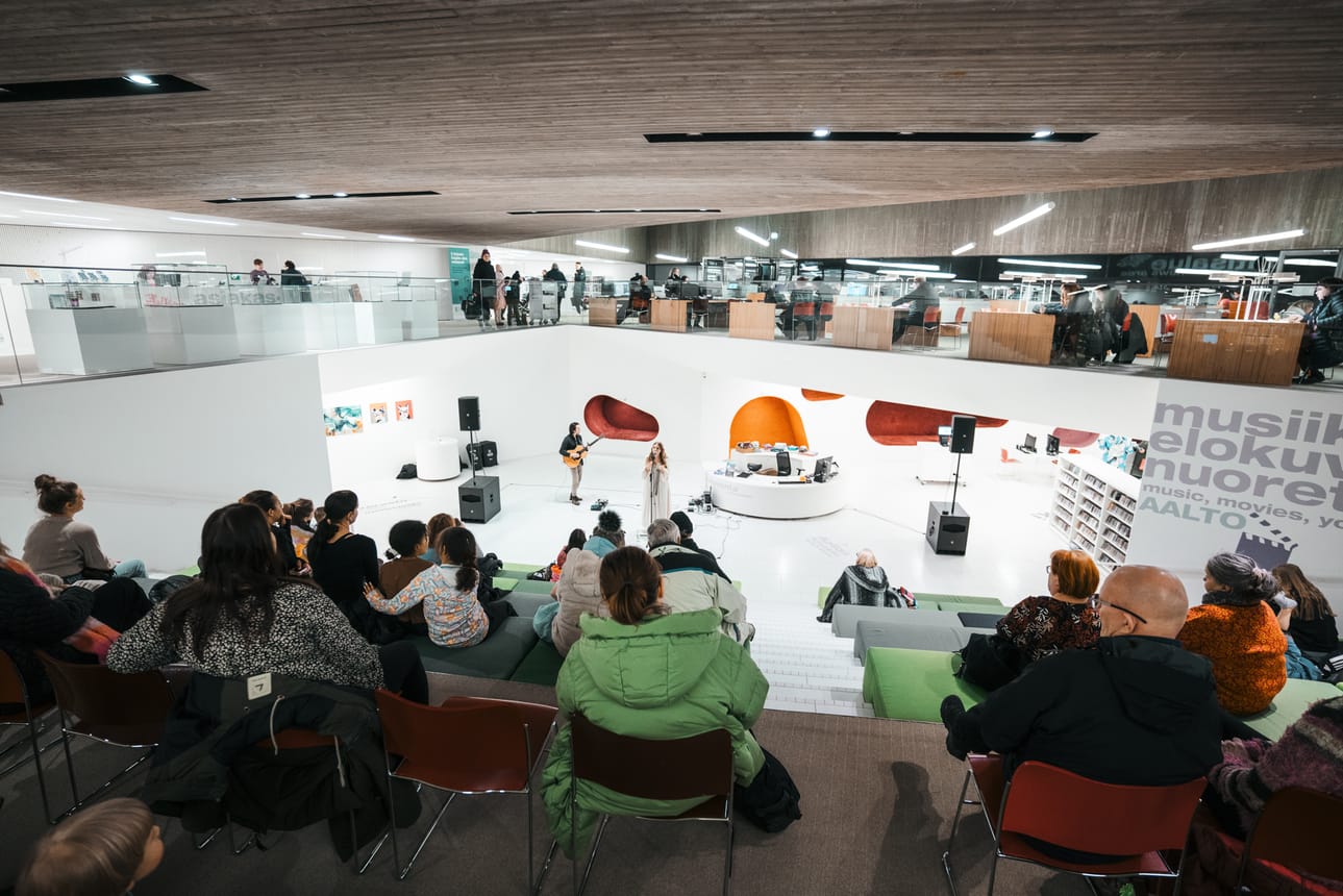 Talvifestivaali Mars Live jalkautuu tänäkin vuonna Apilan lukuportaikkoon. Kuva viime vuodelta.