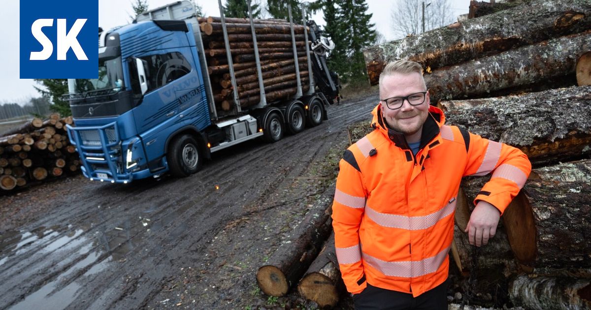 Ville Mäkelä päätyi yrittäjäksi alalle, jolla ei uskonut pärjäävänsä – Tällainen taloustilanne on tukkikuskin näkökulmasta