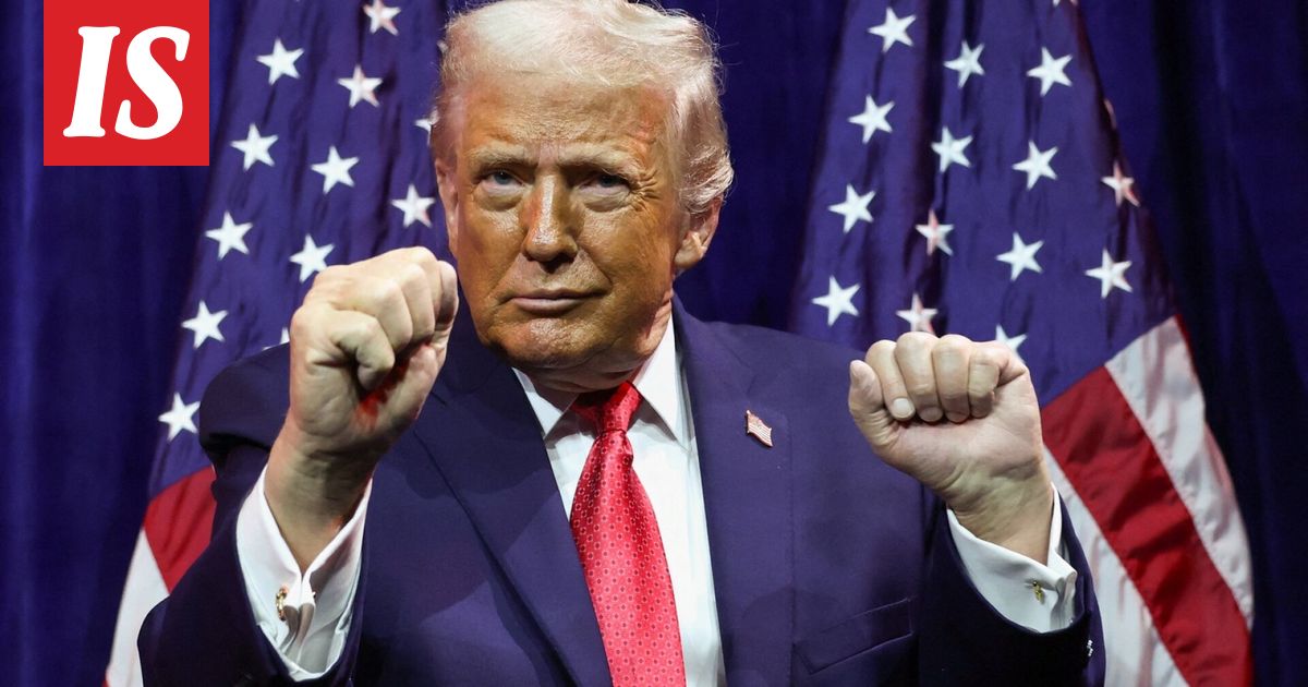 Trump astui kameroiden eteen huomiota herättävässä hiusvärissä