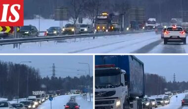 Vuosaaren sataman tunnelin sulku yllätti autoilijat