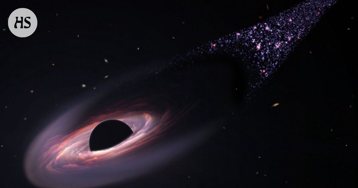 Supermassiivinen musta aukko hurjalla karkumatkalla