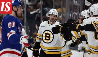 NHL: Boston Bruins nöyryytti New York Rangersia, David Pastrnak teki historiaa