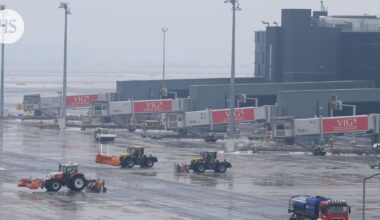 Useita lentoasemia suurissa vaikeuksissa kylmän sään kanssa