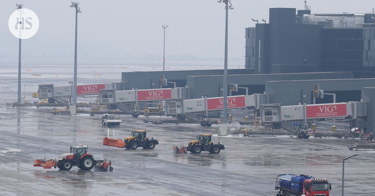 Useita lentoasemia suurissa vaikeuksissa kylmän sään kanssa