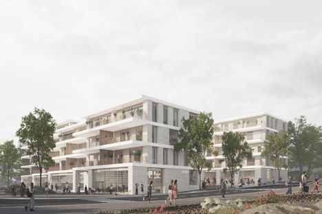 Havainnekuvassa Kulosaaren ostoskeskuksen tilalle tulevia kerrostaloja