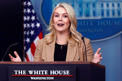 Karoline Leavitt toisti torstaina pahaenteisen tuttua viestiä.