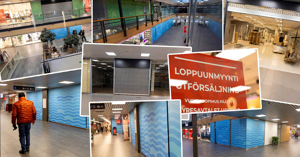 Kauppakeskus teippailee tyhjiä liiketiloja piiloon Kotkassa – kysyimme, miksi 11 liikettä päätti lähteä vuoden aikana | Kymenlaakso