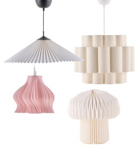 Kevään 3D-tulostetuissa Morozzo- ja Perito-valaisimissa on kaarevat muodot. Monza-kattovalaisin antaa pehmeän ja tunnelmallisen valon.