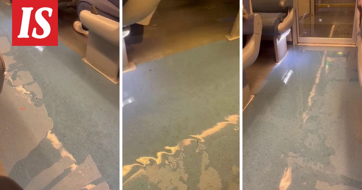 VR:n Intercity-junan lattia tulvi - Ilta-Sanomat