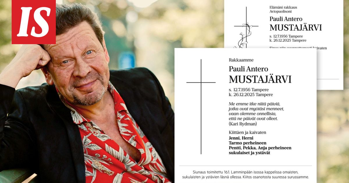 Pate Mustajärven toinen kuolinilmoitus julkaistiin