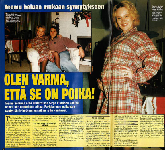 Sirpa ja Teemu iloitsivat raskaudesta, vaikka Sirpalla olikin jo vaikeuksia solmia kengännauhojaan.