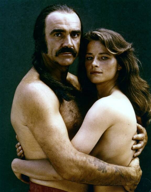 Sean Connery ja Charlotte Rampling ovat Zed ja Consuella.