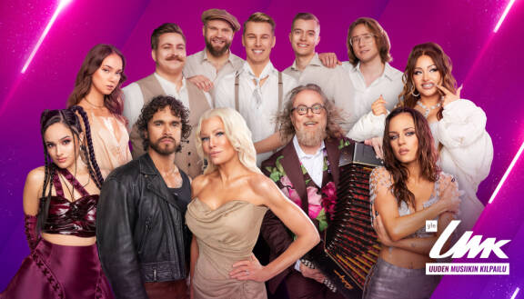 UMK-artistit ovat Etta, Pete Parkkonen, Kiki, Sinikka Monte, Chachi Hildén, Linda Lampenius, Antti Paalanen ja Komiat-yhtye.