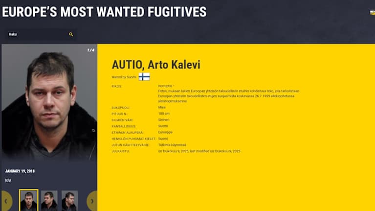 Arto Autio, etsintäkuulutus.