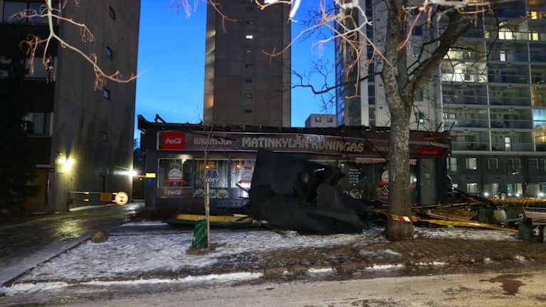 Osin palanut ravintola.