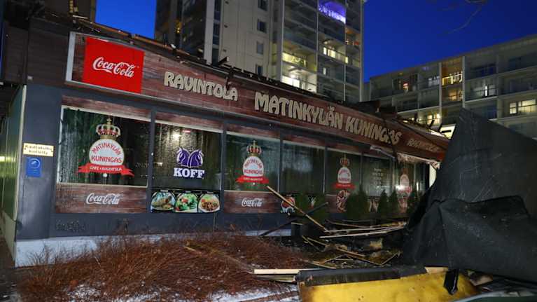 Osin palanut ravintola.