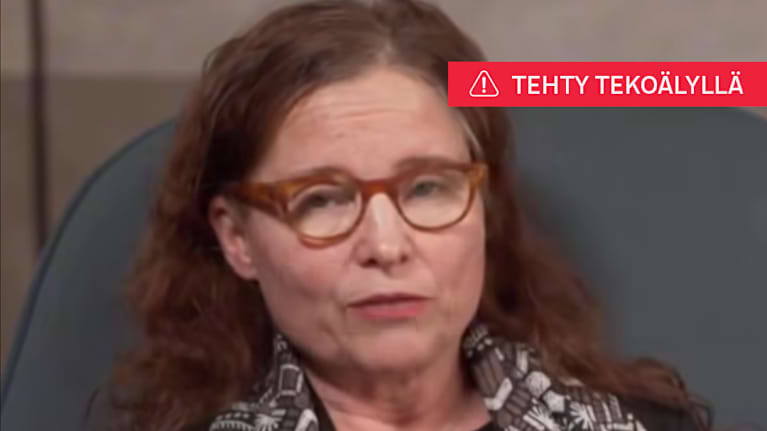 Kuvakappaus videoväärennöksestä, jokatuotettu tekoälyllä.