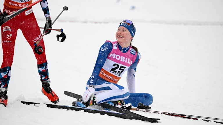 Hiihtäjä Johanna Matintalo.