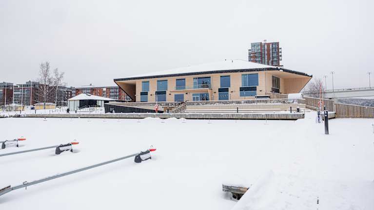 Saunaravintola Sataman Viilu Jyväskylän satamassa.