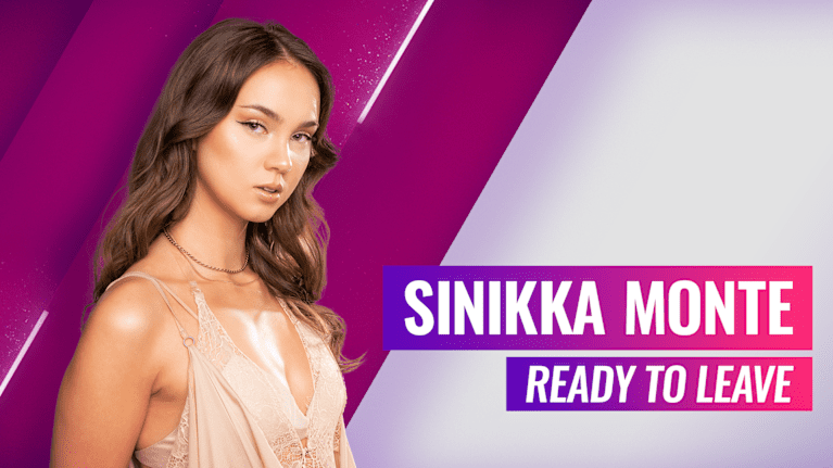 Artisti Sinikka Monte UMK-artistikuvassa.