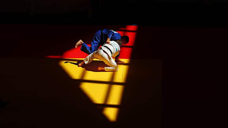 Judon  yleiskuvaa nuorten kilpailusta.