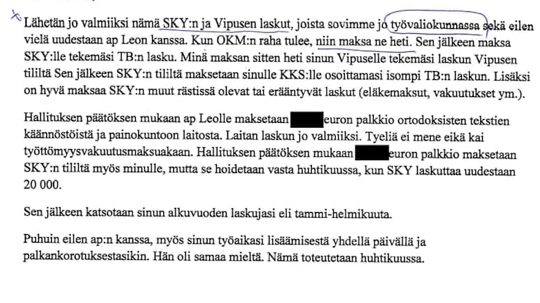 Ote esitutkintamateriaalista.