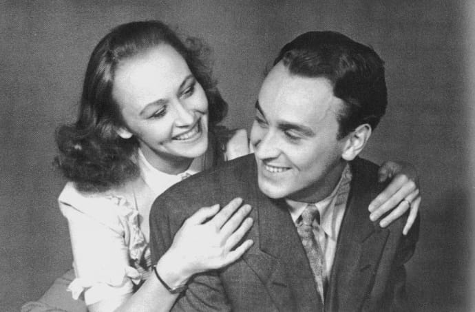 Hilkka-Kinnunen-Ekke-Hamalainen-1946 Hilkka kinnunen ja ekke hämäläinen yhteiskuvassa 1946