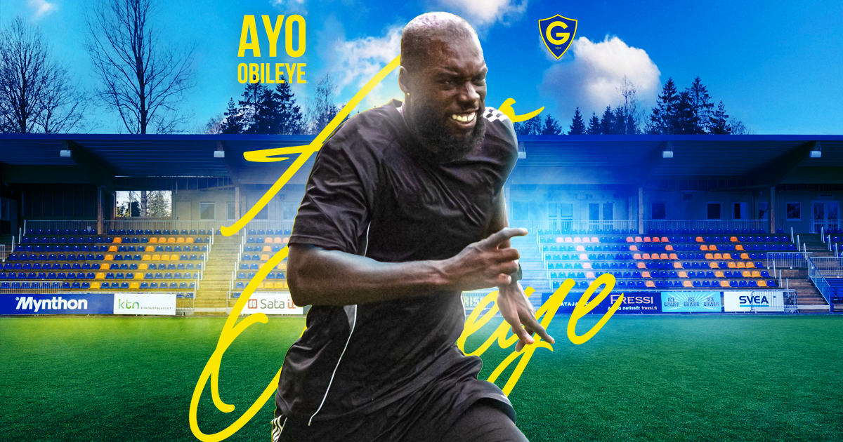 Ayo Obileye vahvistamaan IF Gnistanin puolustusta