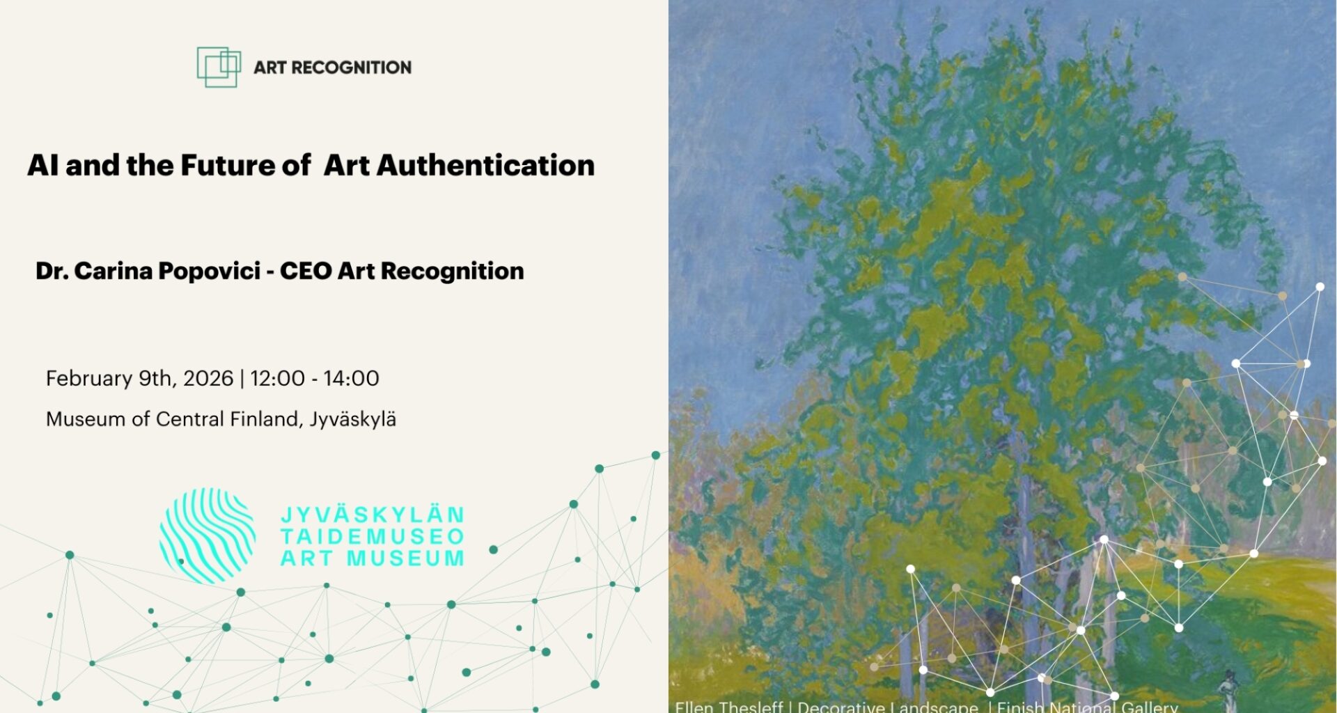 Tekoäly mullistaa taideteosten aitoustutkimuksen – kansainvälinen asiantuntija luennoi Jyväskylässä 9.2.