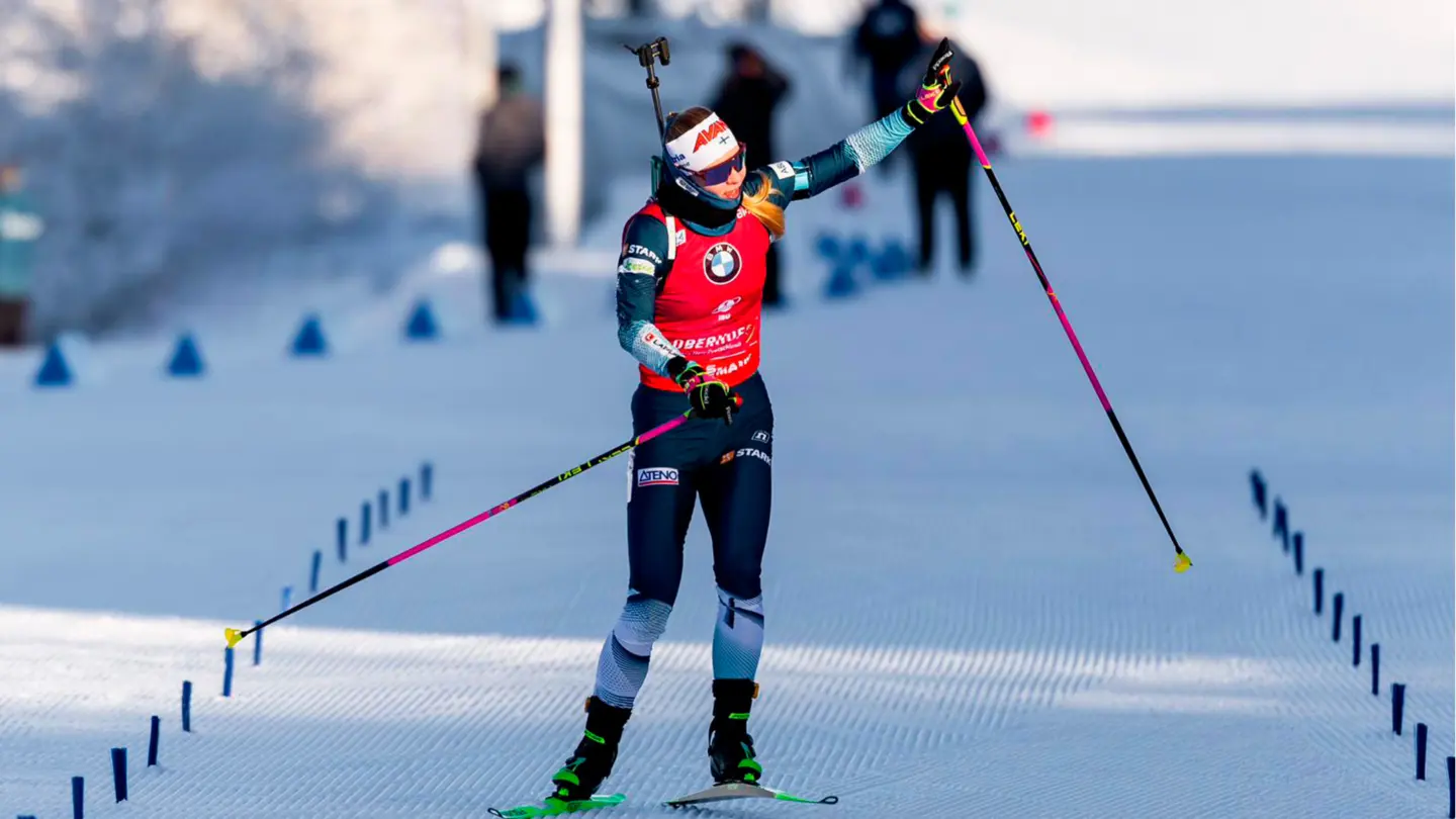 Suvi Minkkisen huippuvire ei jäänyt joulutauolle – kahdesti toinen Oberhofissa