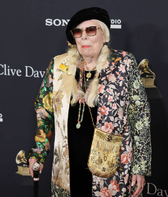 Joni Mitchell Grammy-gaalan etkoilla 31. tammikuuta 2026.