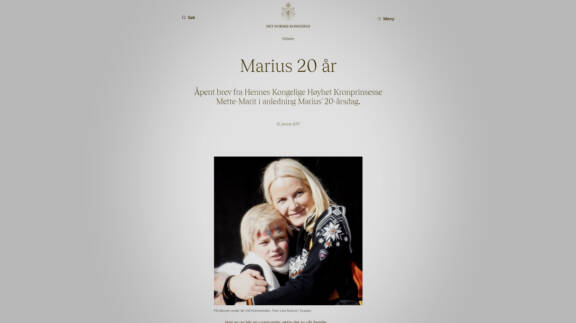 Kuvakaappaus Mette-Maritin lähettämästä avoimesta kirjeestä.