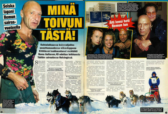 Remun äiti Eeva porhalsi paikalle hetimiten katsomaan poikansa vointia. Eeva Aaltonen kuoli 2016.