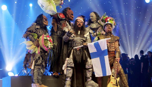 Lordi juhli euroviisuvoittoaan Ateenassa keväällä 2006.