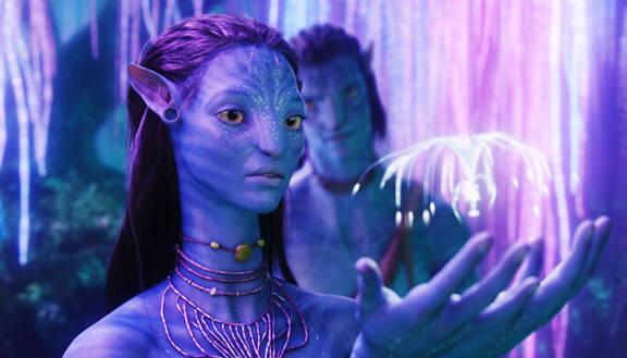 Zoe Saldaña elokuvassa Avatar.