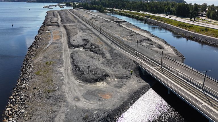 Näsisaari ilmakuvana.