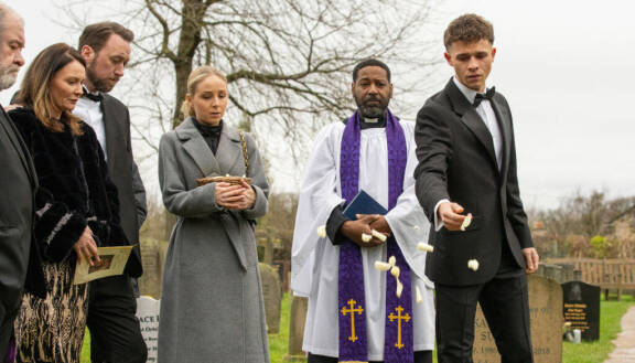 Emmerdale Jacob Emmerdale Leyla funeral