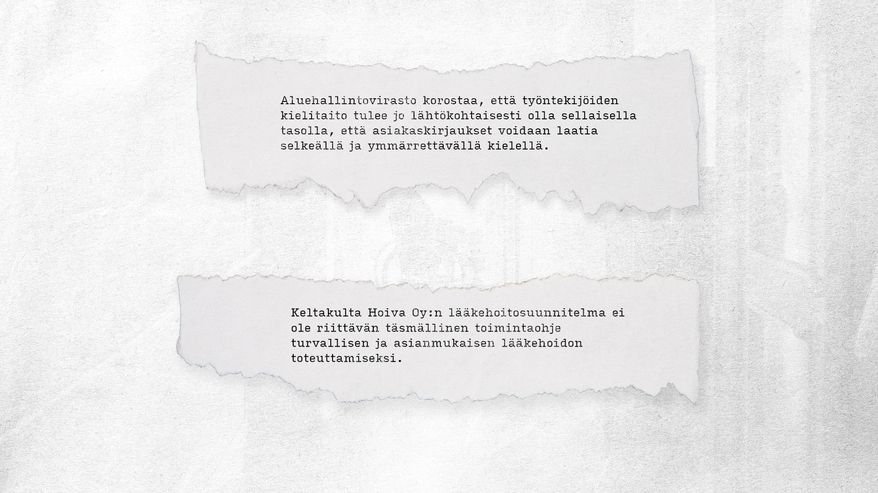 Kuvakollaasi, jossa otteita asiakirjoista.