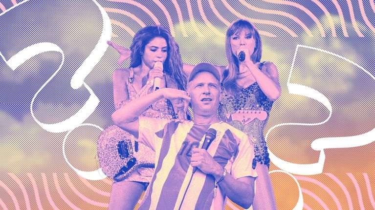 Shakira, Asa ja Taylor Swift syvättynä Musavisan graafikkakuvaan.