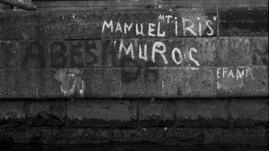 Merimiesten kirjoittamia tekstejä Katajanokalla vuonna 1973.