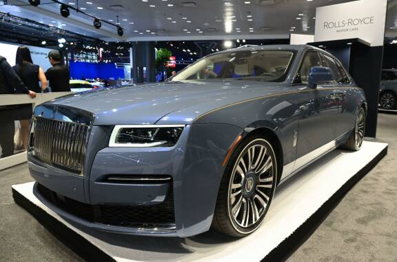The Rolls Royce Ghost näytillä New York International Auto Show (NYIAS) -tapahtumassa vuoden 2023 keväällä.