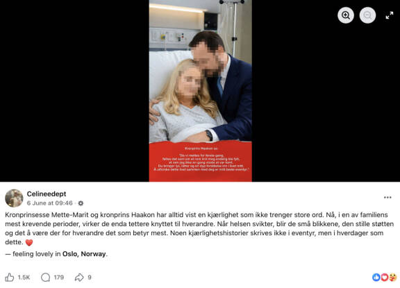 Ilmiselvästi epäaidoissa kuvissa nähdään hyvin intiimejä hetkiä. Henkilöiden kasvot on sumennettu, sillä kuvissa eivät esiinny oikeasti kuninkaallisen perheen jäsenet vaan tekoälyllä luvatta luodut versiot.