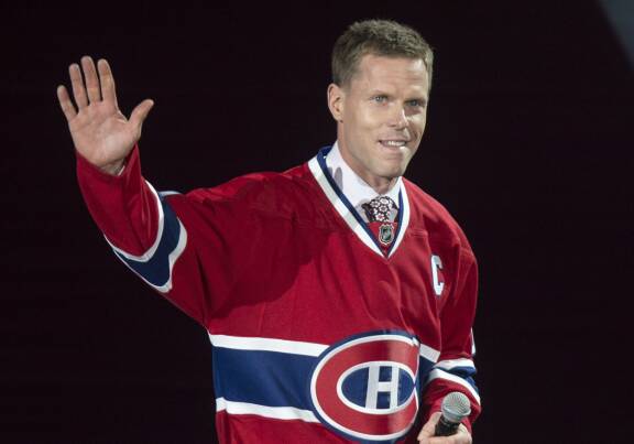 Saku Koivu pelasi NHL:ssä 1995-2014. Kuva vuodelta 2014, jolloin Montreal Canadiens muisti pitkäaikaisen kapteeninsa uraa.