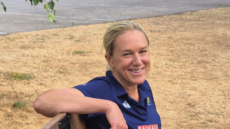 Päävalmentaja Kajsa Bergqvist.