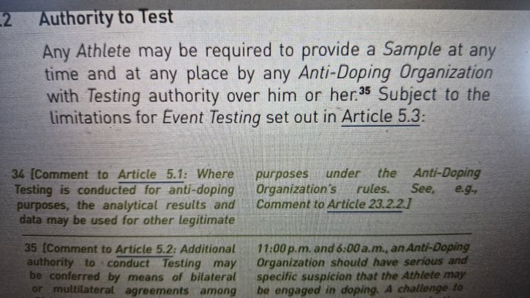 Wada dopingtestaussääntö