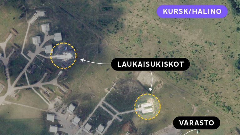 Satelliittikuva 11.8.2026 Kursk/Halinon lentokentästä.